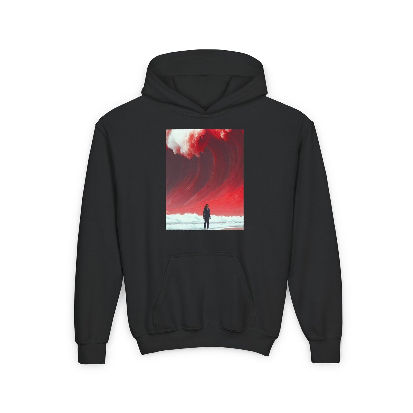 Red Wave Youth Heavy Blend Hooded Sweatshirt