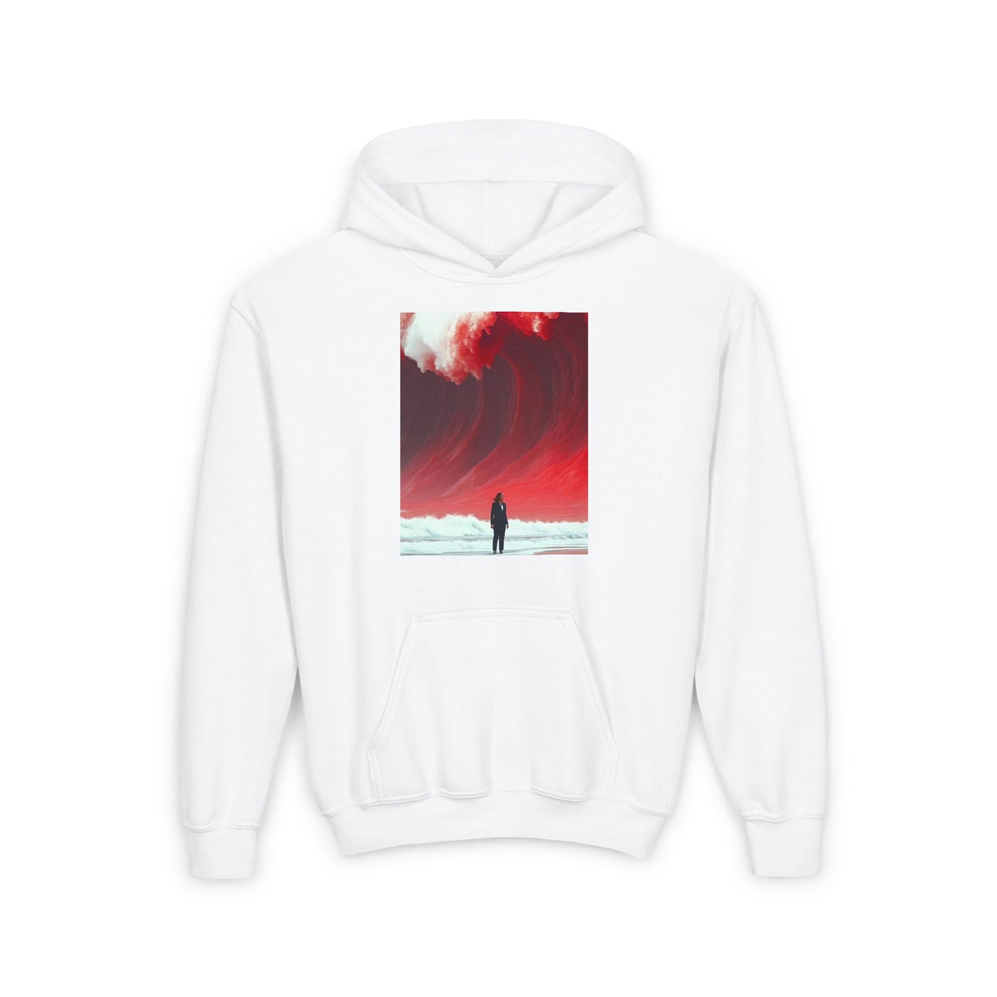 Red Wave Youth Heavy Blend Hooded Sweatshirt